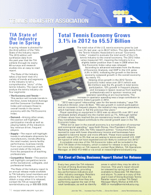 TIA News in RSI - Tennis Industry Association