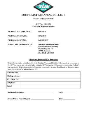 RFP document - Southeast Arkansas College