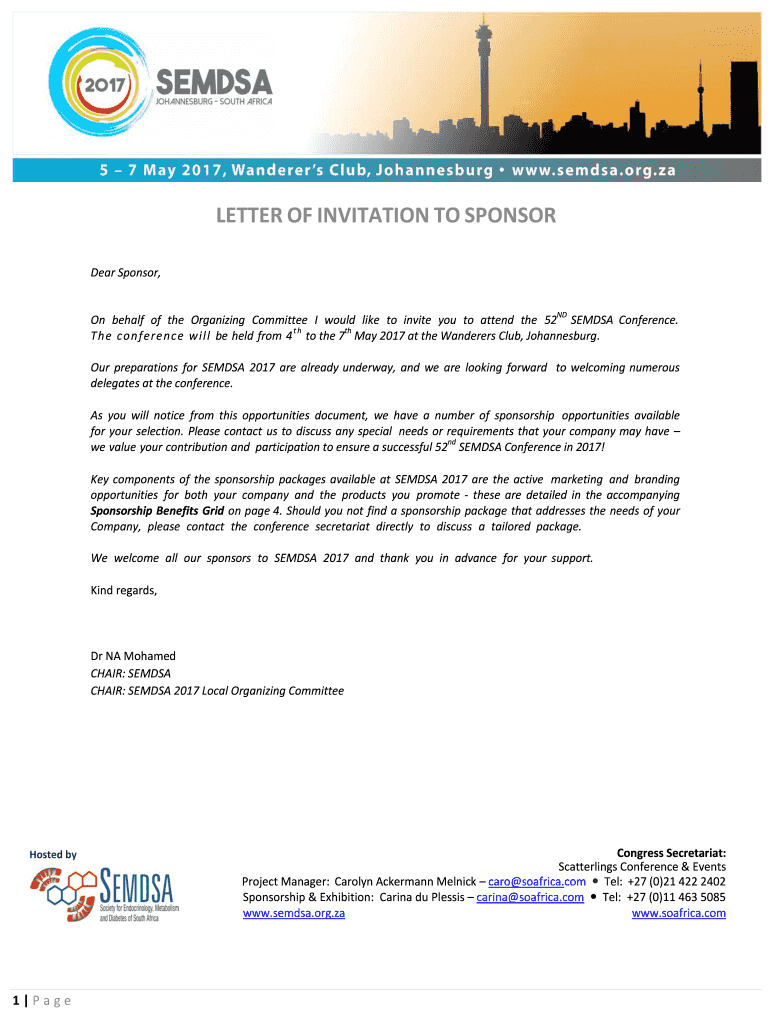 Invitation Letter For Sports Tournament Fill Online, Printable