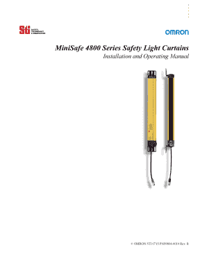 Fillable Online Minisafe 4800 Series Safety Light Curtains