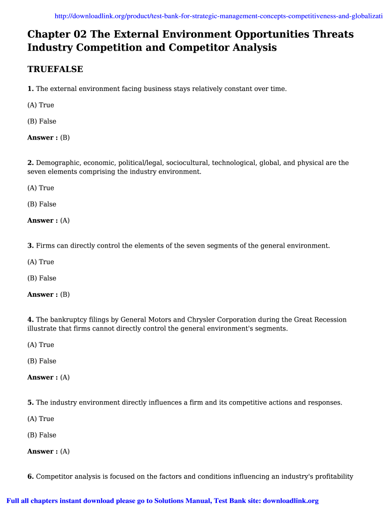 strategic management competitiveness and globalization 12th edition pdf Preview on Page 1