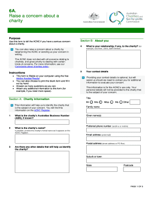 Approved Form No: - ACNC