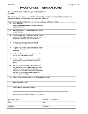Proof Of Debt Form Blank Fillable Template Fill Out Print Proof Of Debt Form Blank Fillable Template Fill Out Print