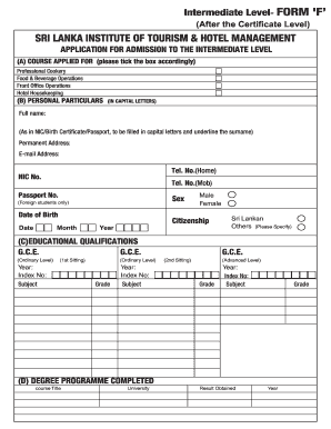 f form in front office