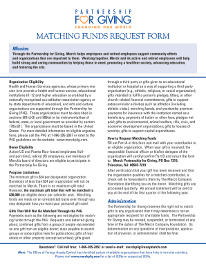 Fillable Online Matching Funds Request Form Training Help Desk