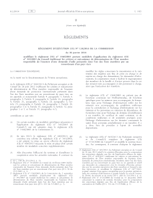 Remplissable Rglement dexcution (UE) no 118 2014 de la Commission du 30 janvier 2014 modifiant le rg