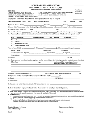 scholarship application - AMU Alumni Association of Northern