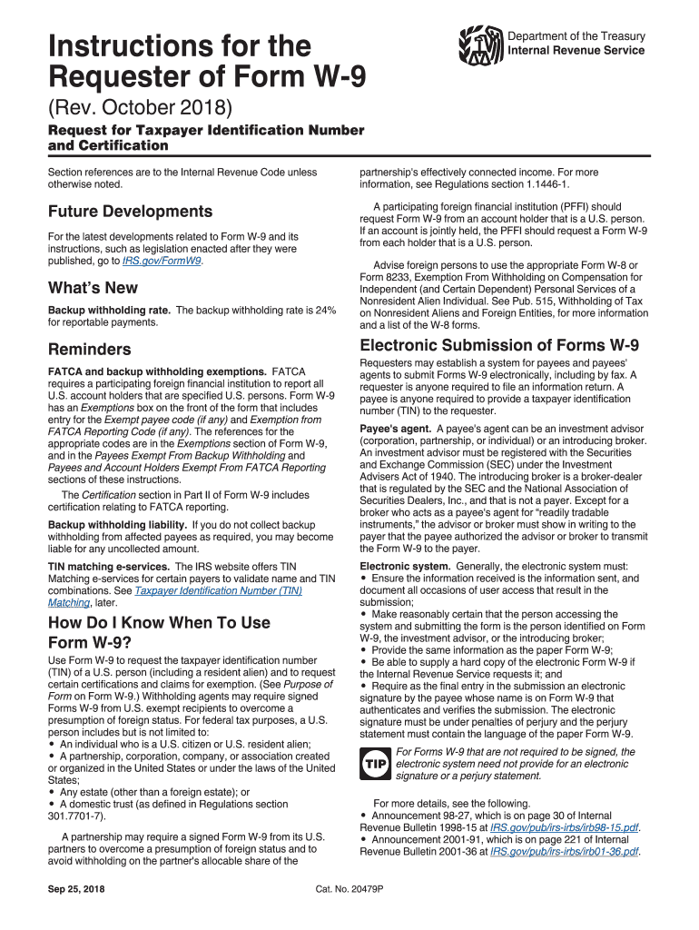 2018 2023 Form IRS W 9 Instruction Fill Online Printable Fillable 