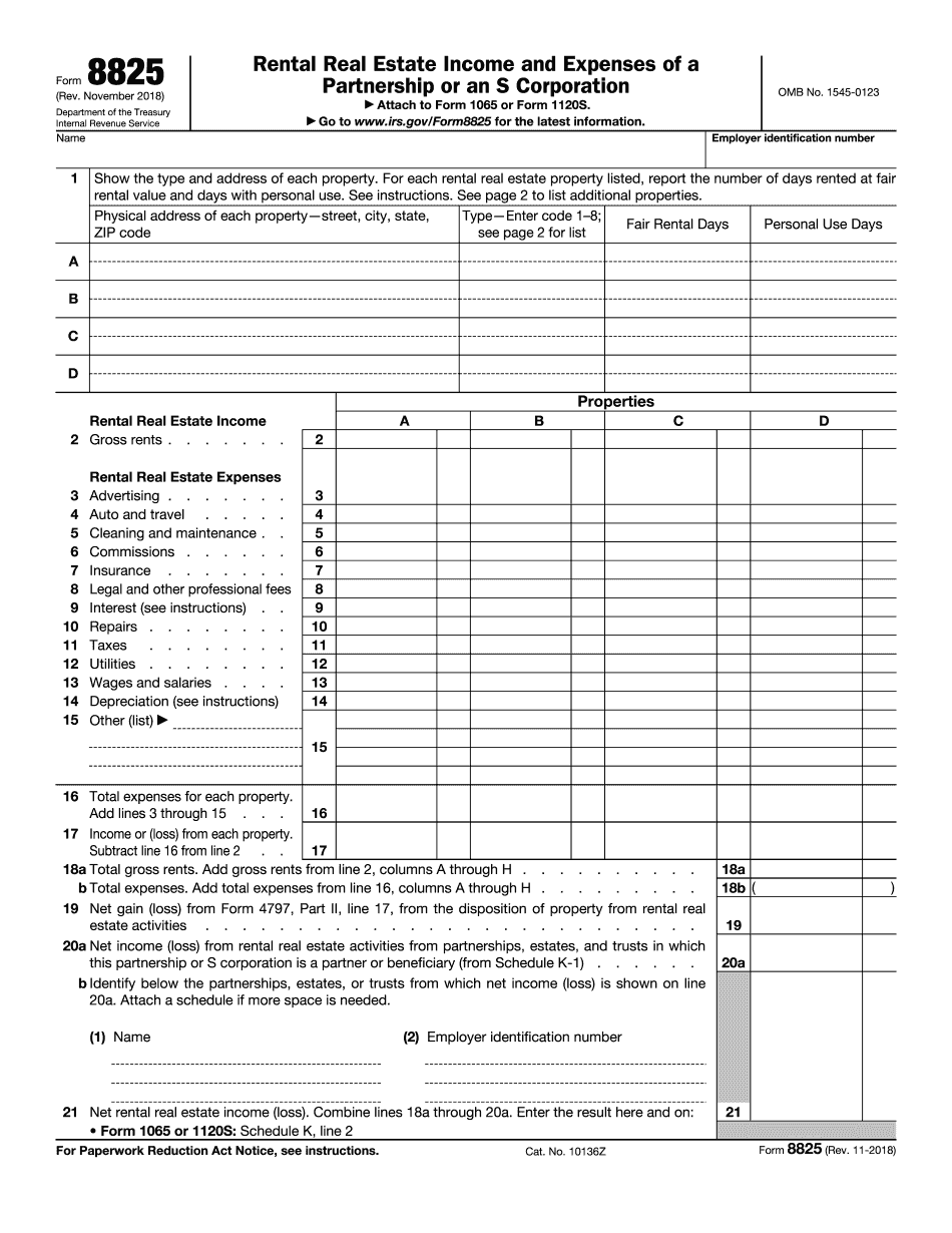 Irs form 8825 instructions 2017