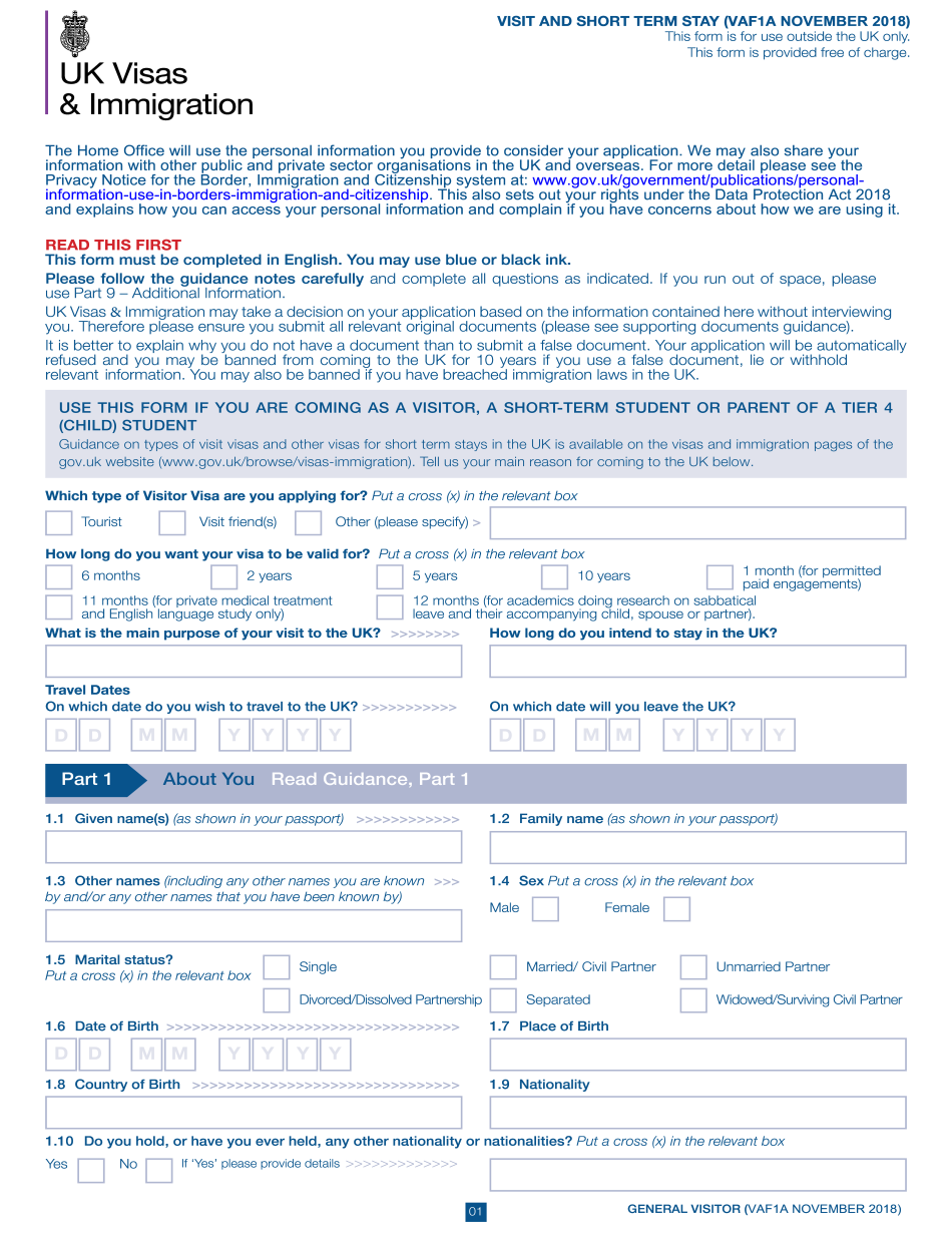 OCR UK Application Form Visitor Visa With Us Fastly Easyly And Securely