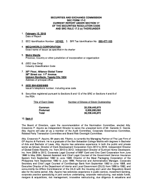 Securities and exchange commission sec form 17-c current report...