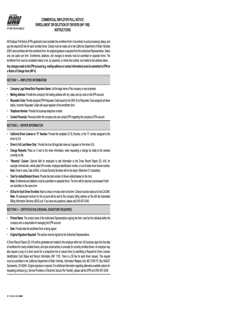 inf 1100 form Preview on Page 1