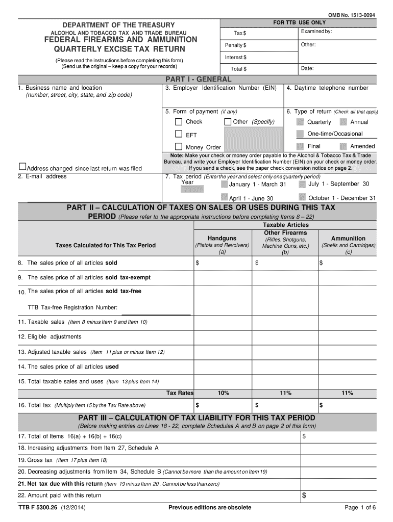 f firearms tax form Preview on Page 1