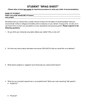 (Please allow at least two weeks for teachers/counselors to write your letter of recommendation)