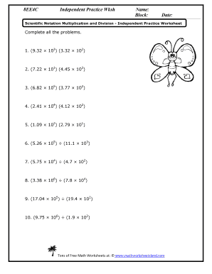 Multiplication Scientific Notation Worksheet - A Worksheet Blog