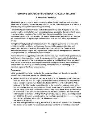 FLORIDAS DEPENDENCY BENCHBOOK - CHILDREN IN COURT