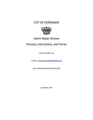 CITY OF CORONADO Storm Water Review Process, Instructions, and ...