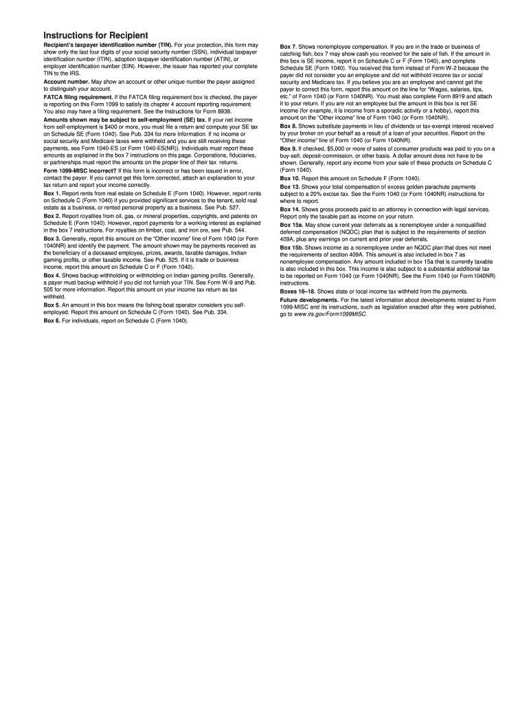 Fillable Online 2018 Form 1099-MISC Fax Email Print - pdfFiller