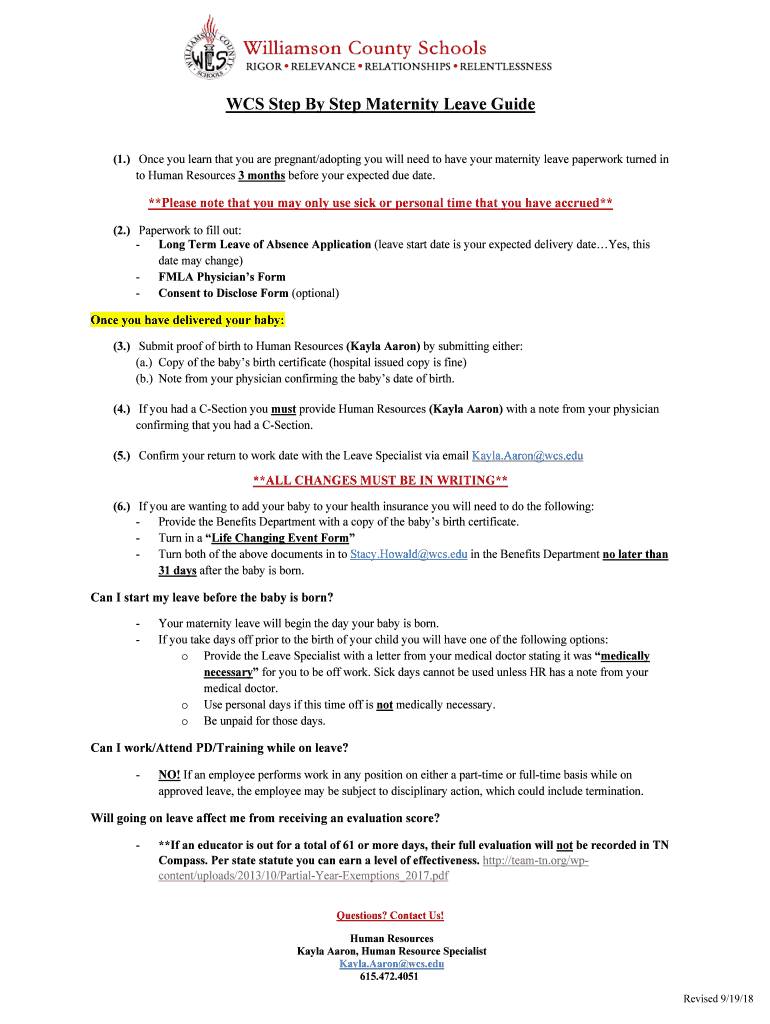 Fillable Online FMLA Eligible Maternity Packet. Certification of Health