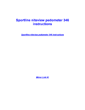 Sportline 346 Niteview Pedometer
