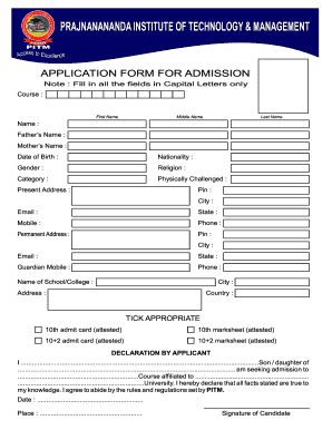 WBUT (PITM) New Form