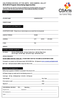 SGV Ad Form