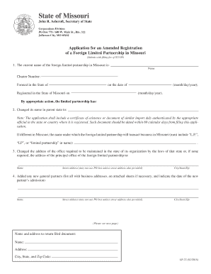 Certificate of Authority Missouri