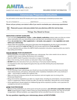 Colonoscopy Preparation Instructions
