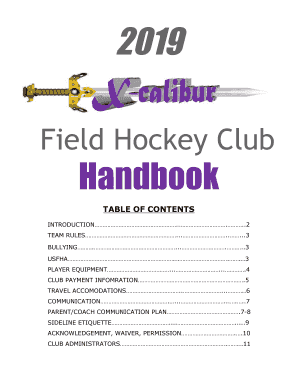 Fillable Online Field Hockey Club Fax Email Print Pdffiller