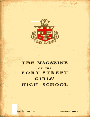 THE MAGAZINE FORT STREET GIRLS' HIGH SCHOOL