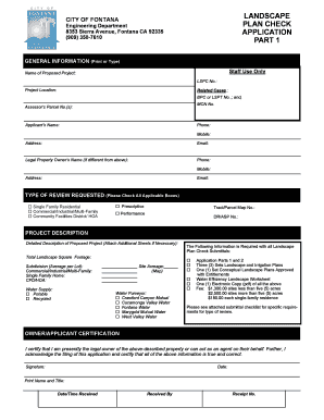 Fillable Online UNIFORM APPLICATION PART 1 - City of Fontana Fax Email ...