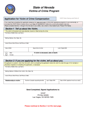 VOCP Date Stamp and Claim #