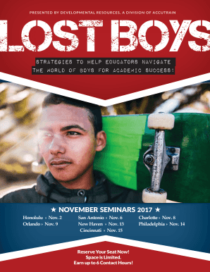 november seminars - Developmental Resources