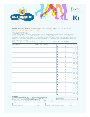 Fillable Online give uncf 2018 New Jersey Walk-Pledge Form Fax Email ...
