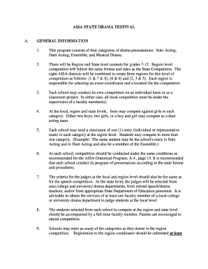 AISA STATE DRAMA FESTIVAL A. GENERAL INFORMATION 1 ...