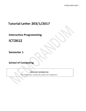 ict2612 assignment 3 solutions