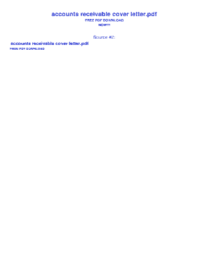 Accounts receivable cover letter