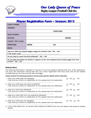 Rugby League Football Club Inc