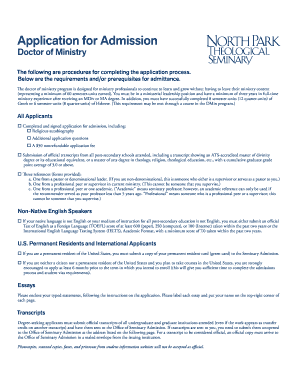 Application for Admission - North Park University