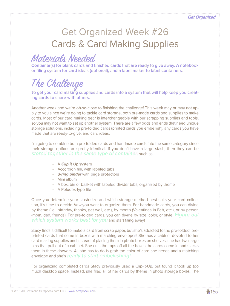 Fillable Online 20 Best How to Organize Card making Supplies. images in