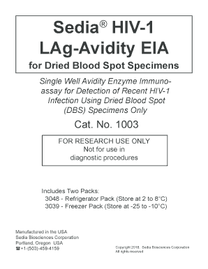 Sedia HIV-1 LAg-Avidity EIA - Sedia Biosciences Corporation
