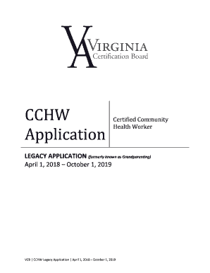 Fillable Online CCHW Application Virginia Certification Board Fax Fillable Online CCHW Application Virginia Certification Board Fax