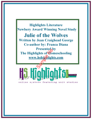 Julie of the Wolves Novel Study