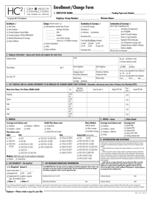 Employee Health Insurance Enrollment Form