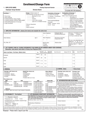 Health Insurance Enrollment/Change Form