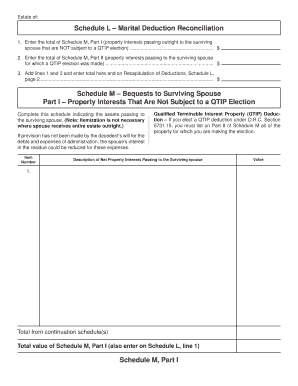 Schedule L Marital Deduction Reconciliation