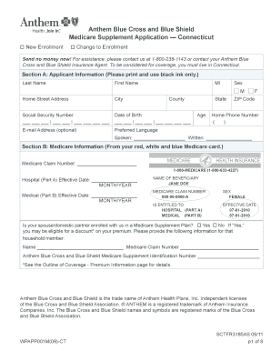 Anthem Blue Cross Medicare Supplement Application