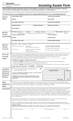 Nationwide Incoming Assets Form