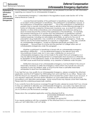 Deferred Compensation Unforeseeable Emergency Application