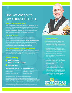 California Savings Plus Lump-Sum Separation Pay Transfer Form